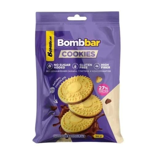 بومبار كوكيز بروتين خالية من الغلوتين 100 جرام Bombbar Cookies Gluten-Free Protein Cookies 100 g