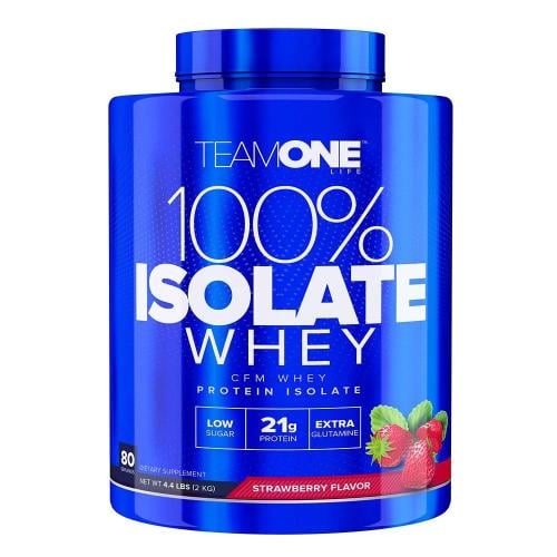 تيم ون لايف 100%أﻳﺰوﻟﻴﺖ واي 2كغ 80 حصة TeamOne Life 100% Isolate Whey - 2 KGs