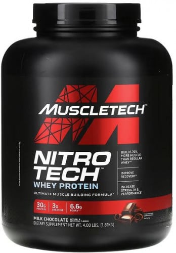 بروتين ماسلتيك‏ NitroTech، أرطال (1.81 كجم)