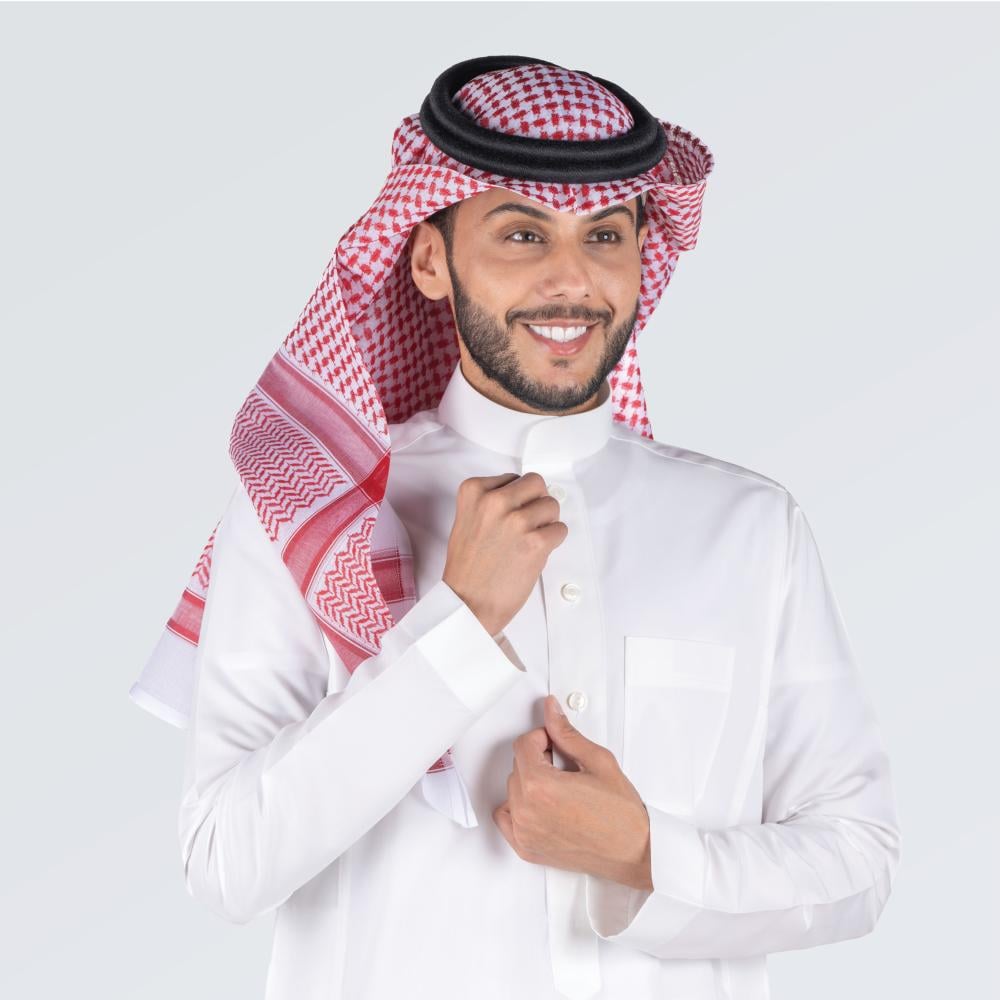 ثوب الدفه رجالي ابيض ساده