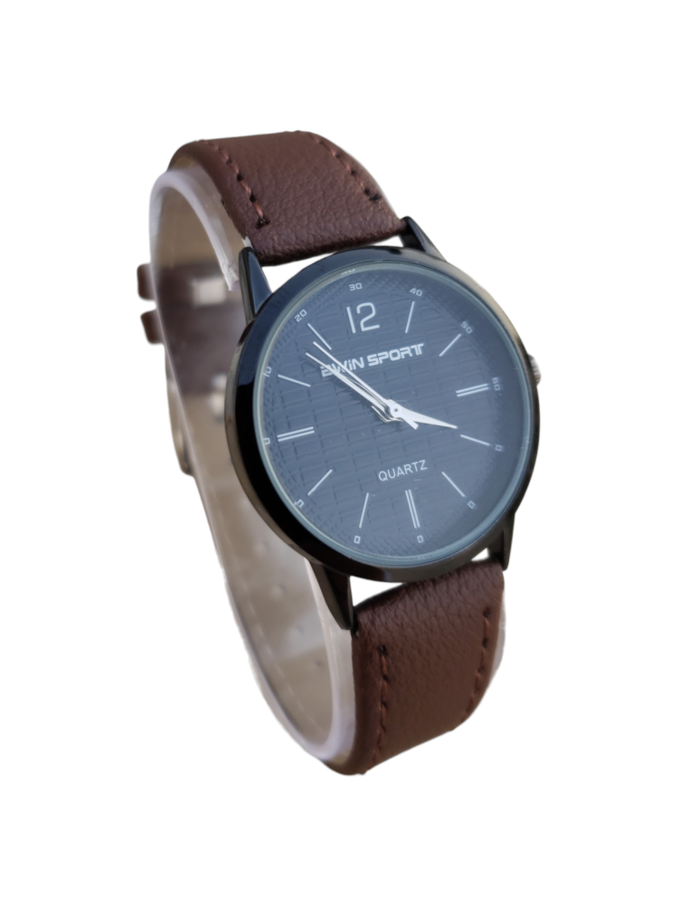 ساعة يد اوين سبورت دائري جلد