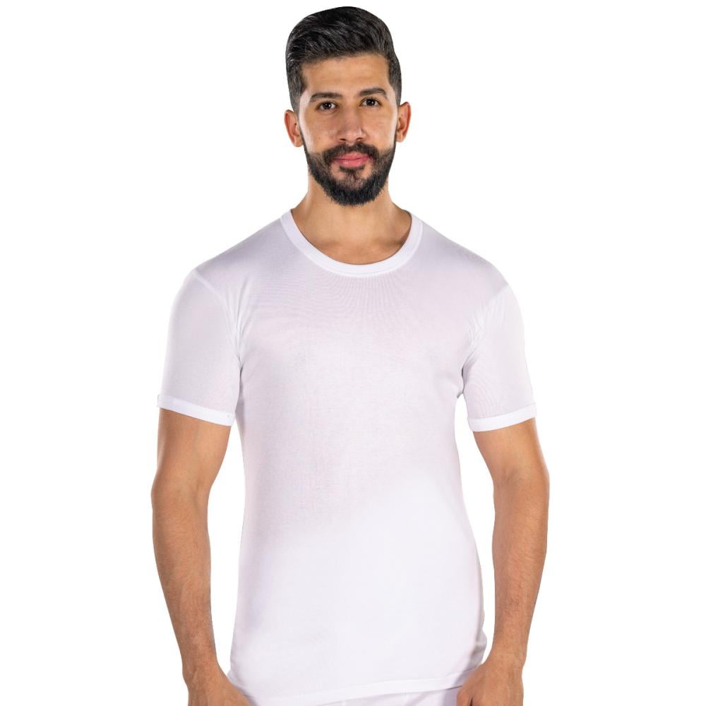 فانلة دروش V ذهبي رجالي نصف كم دائري - خيوط راقية