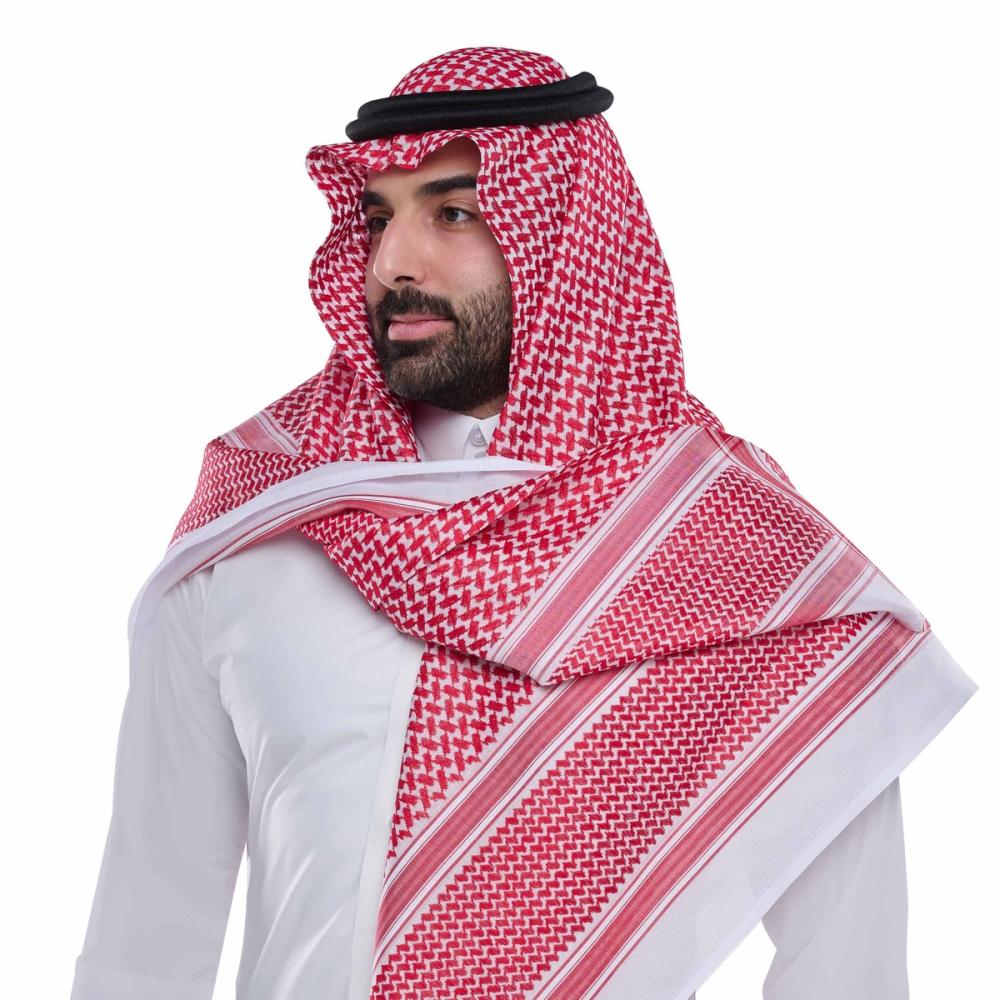 شماغ بروجيه رجالي أحمر غامق شيفر