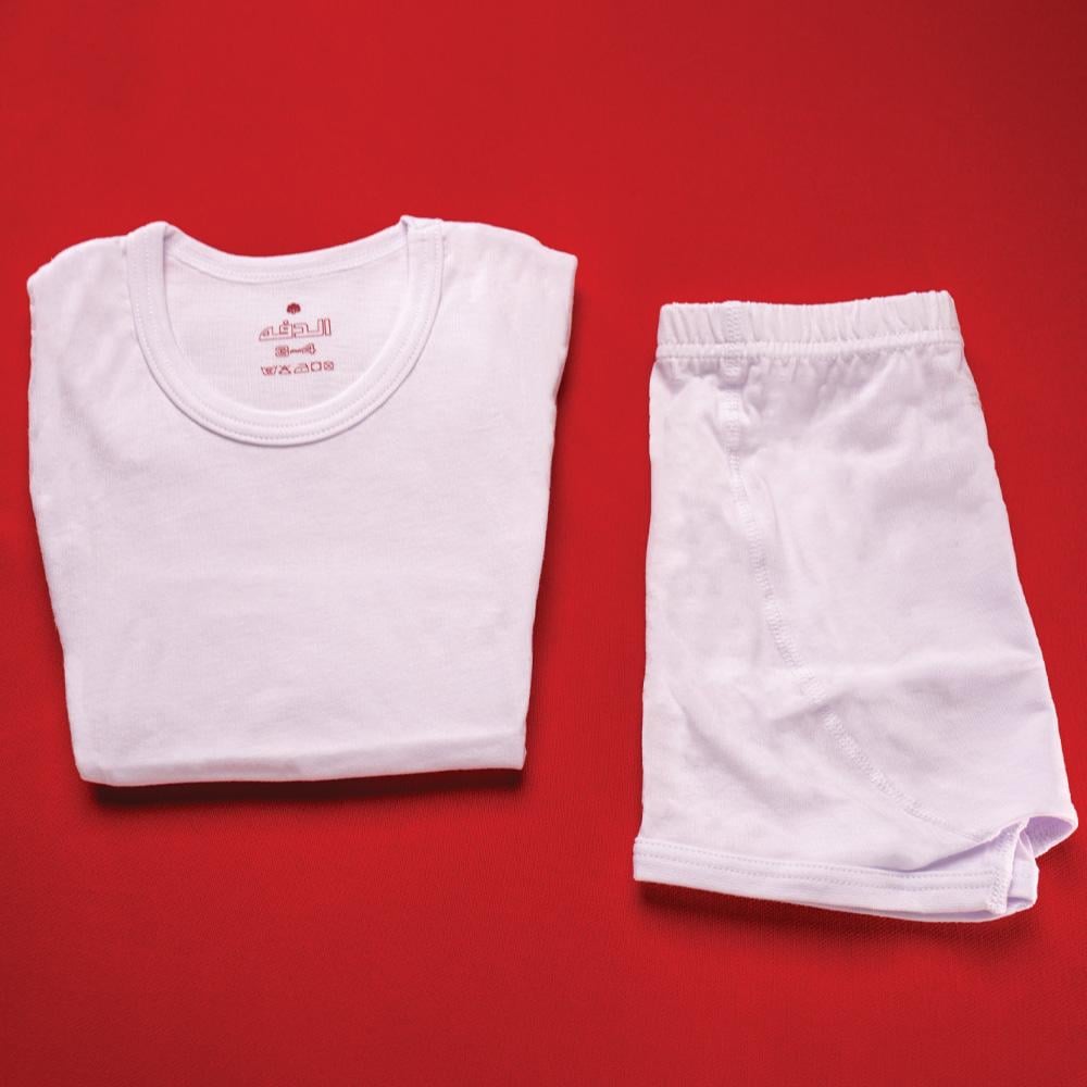 طقم ولادي الدفه نصف كم مع هاف