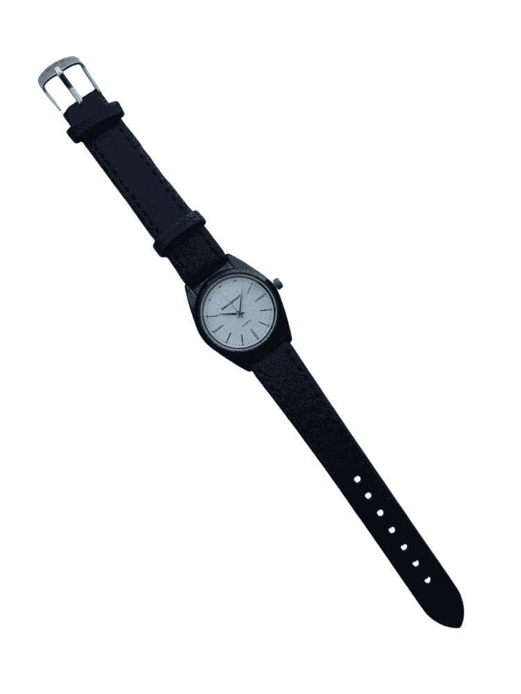 ساعة جلد شبابي ولادي عقارب