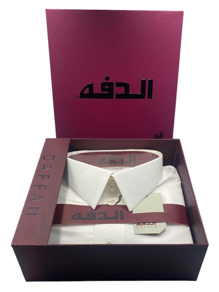 ثوب الدفه ابيض قلاب كبك