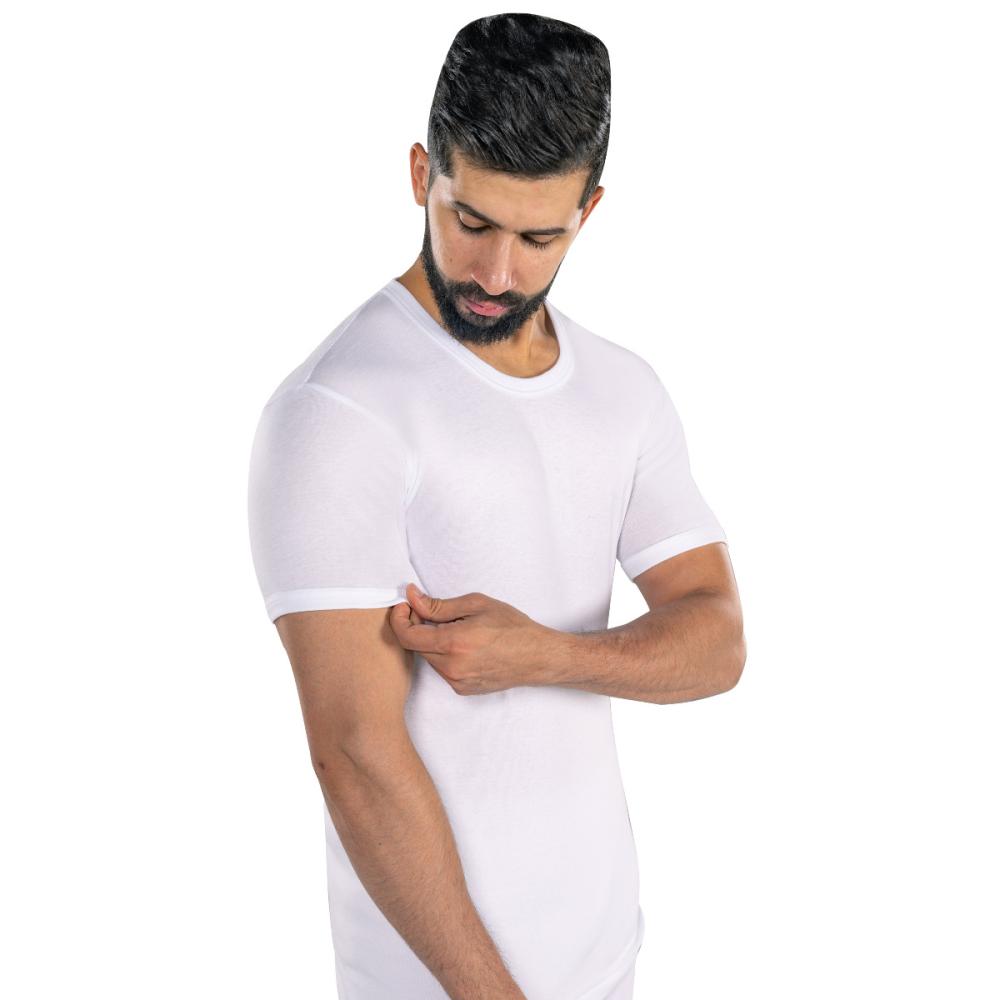 فانلة دروش V ذهبي رجالي نصف كم دائري - خيوط راقية