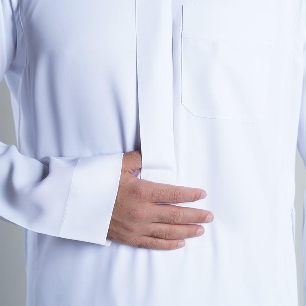 ثوب الدفه رجالي ابيض ساده