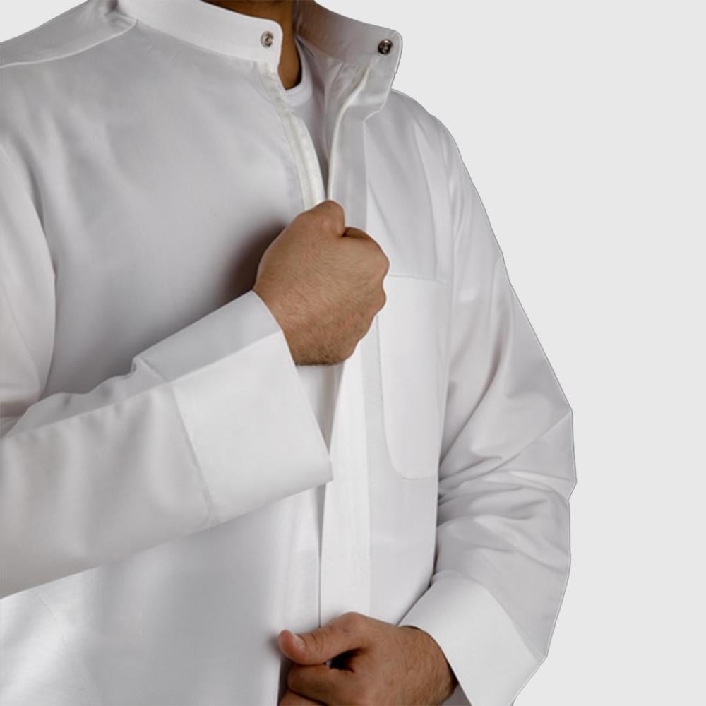 دشداشة كويتي شبابي أبيض