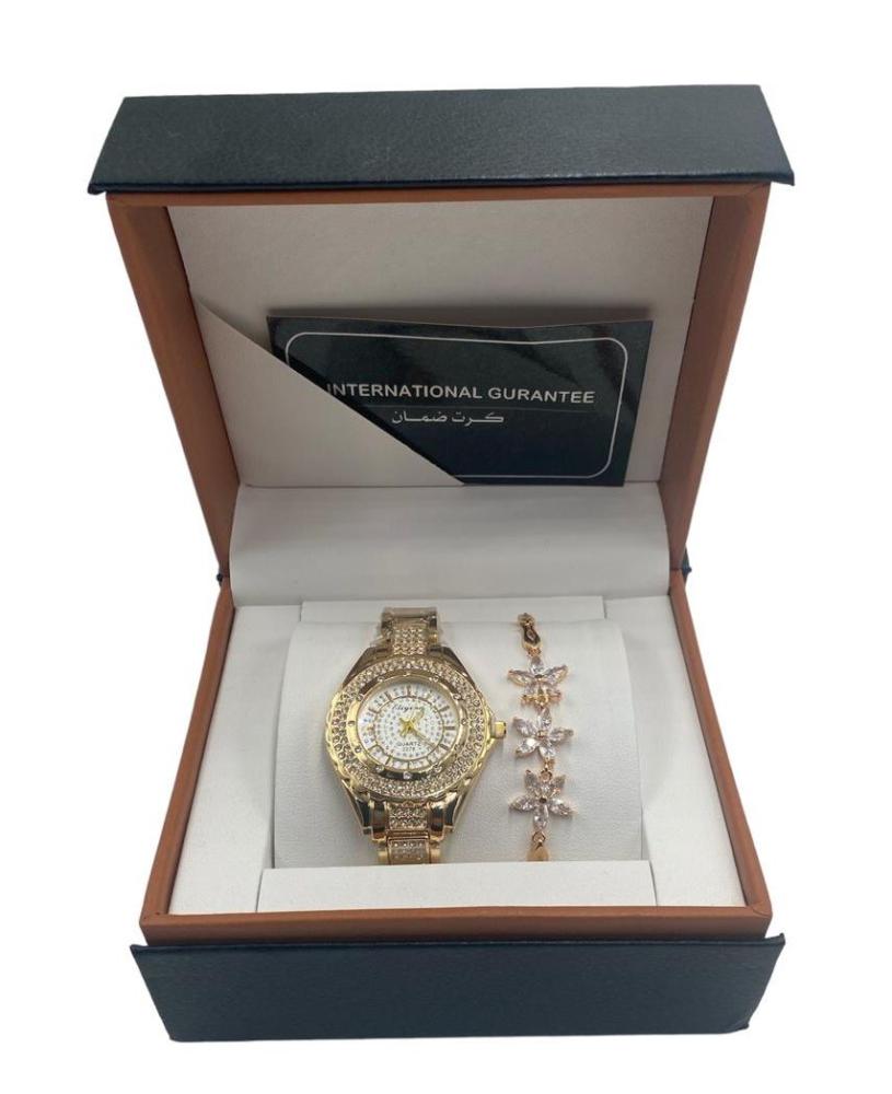 طقم ساعة نسائي مع اسوارة