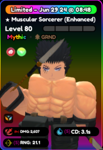 MUSCULAR SORCERER ENHANCED EVO انمي دفندر