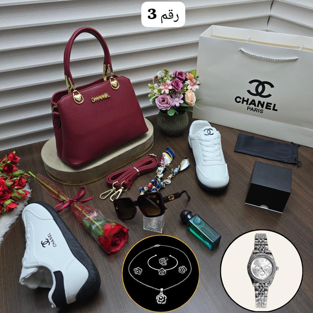 طقم شنطة ماركة شانيل