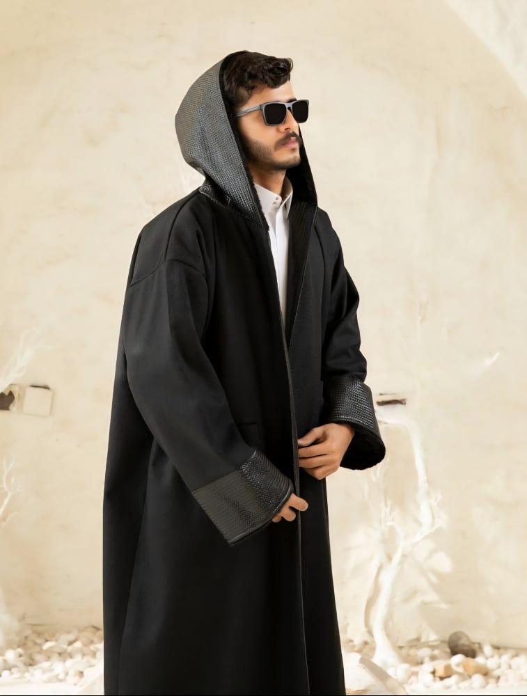 فروات رجالي جوخ مع حواف جلد