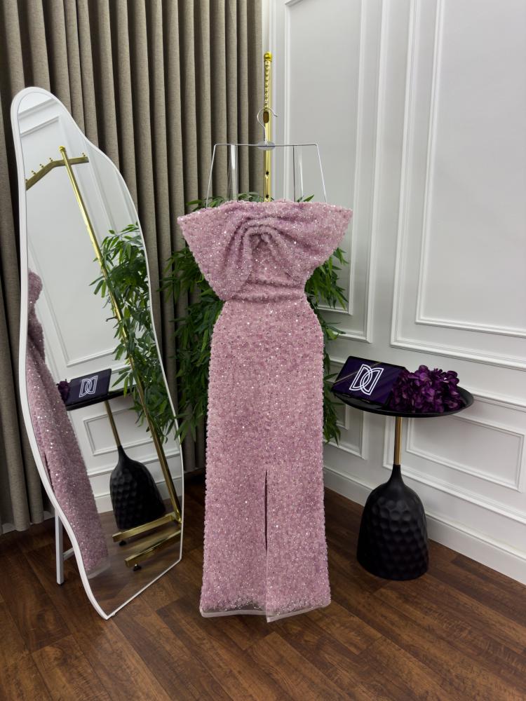 فستان زهري تل مورد