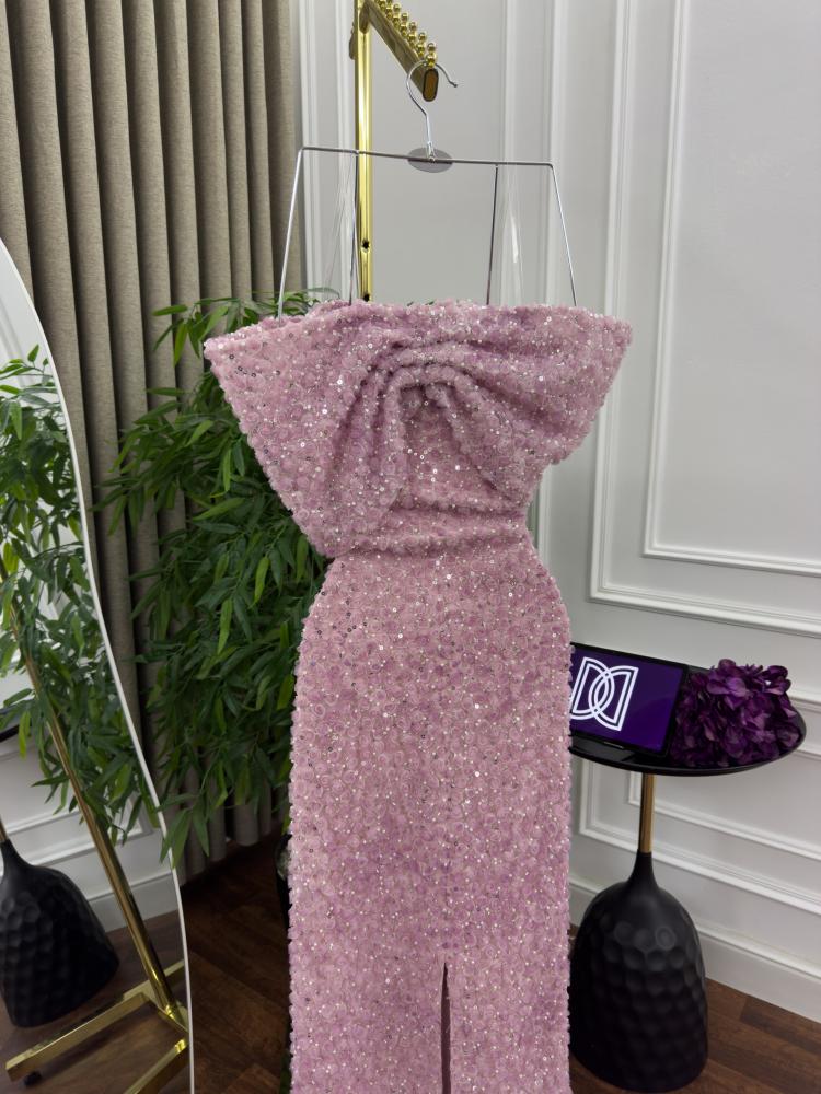 فستان زهري تل مورد