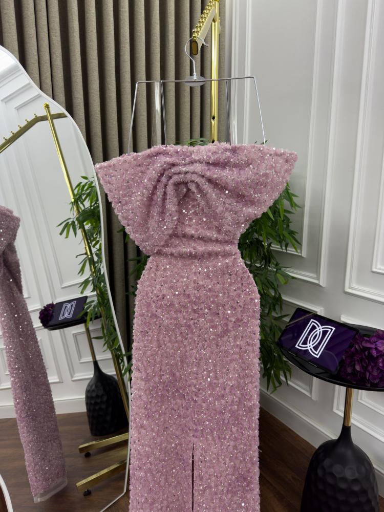 فستان زهري تل مورد