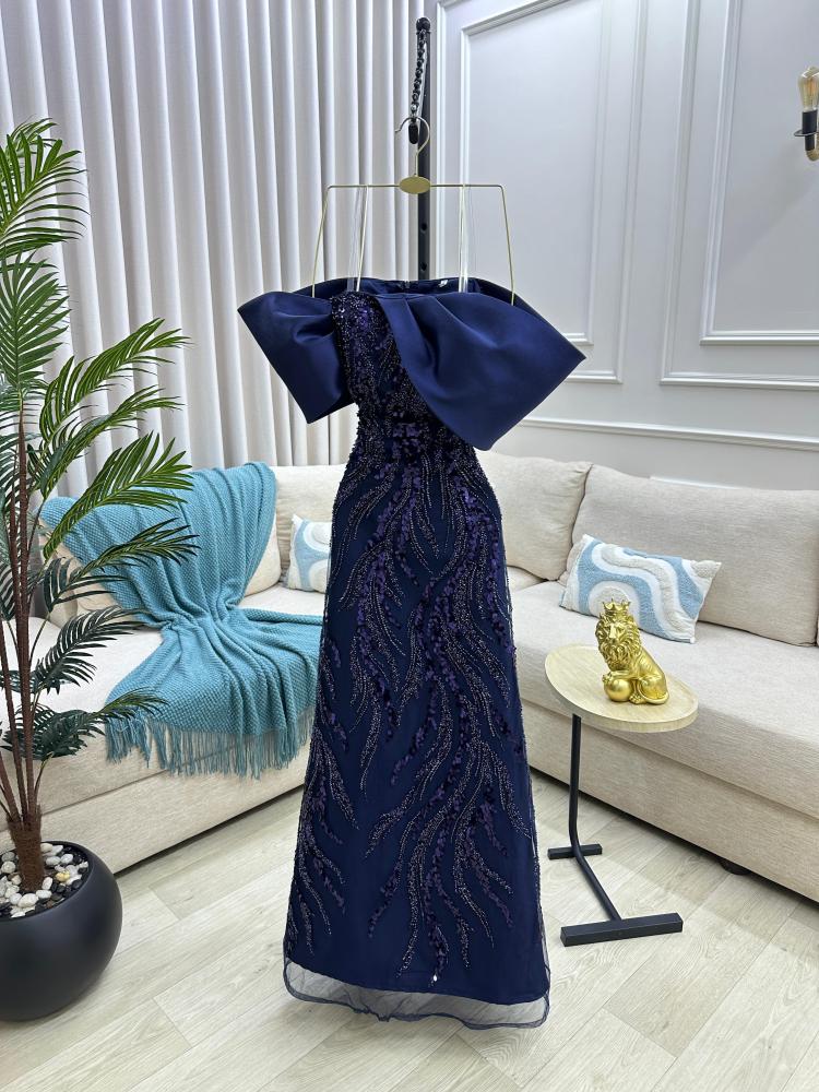 فستان سهره مكيادو كحلي