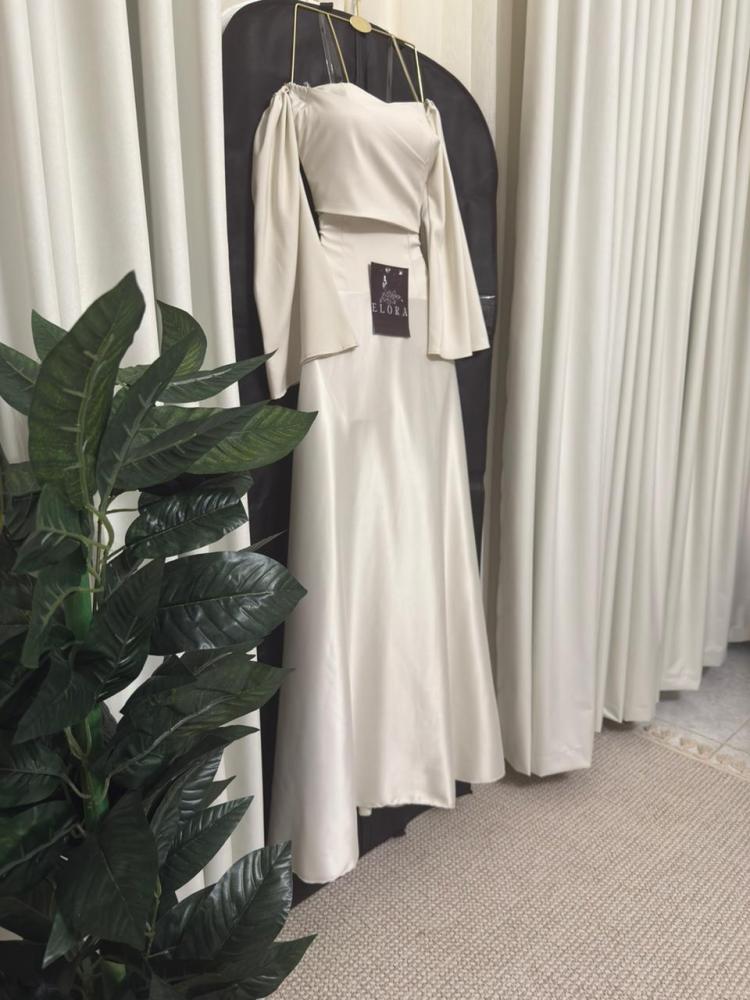 فستان رمادي راقي