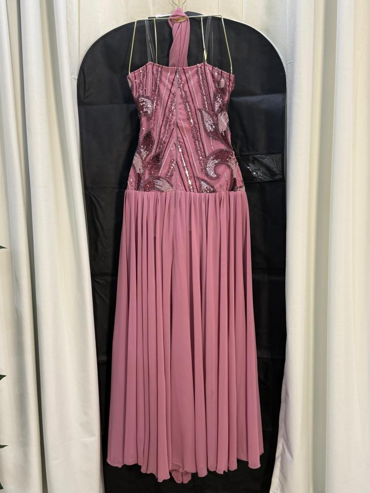 فستان تطريز كرستال ملون