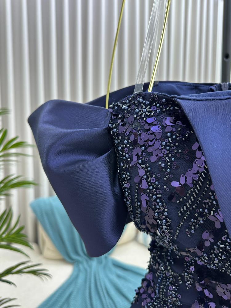 فستان سهره مكيادو كحلي