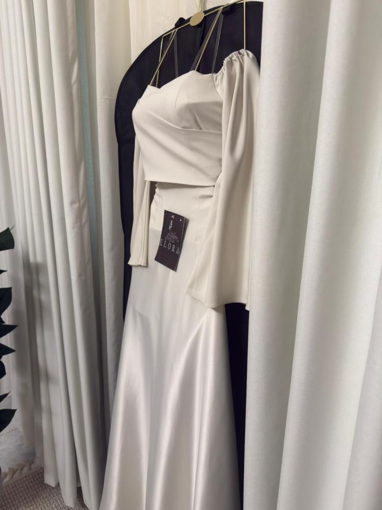 فستان رمادي راقي