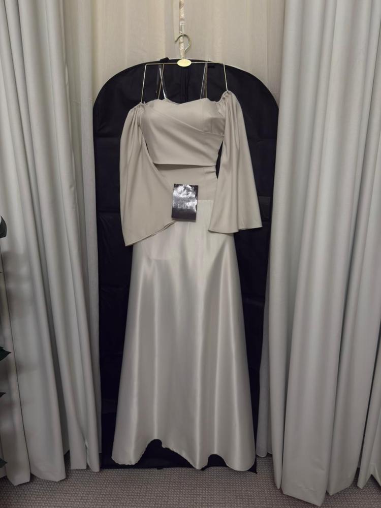 فستان رمادي راقي