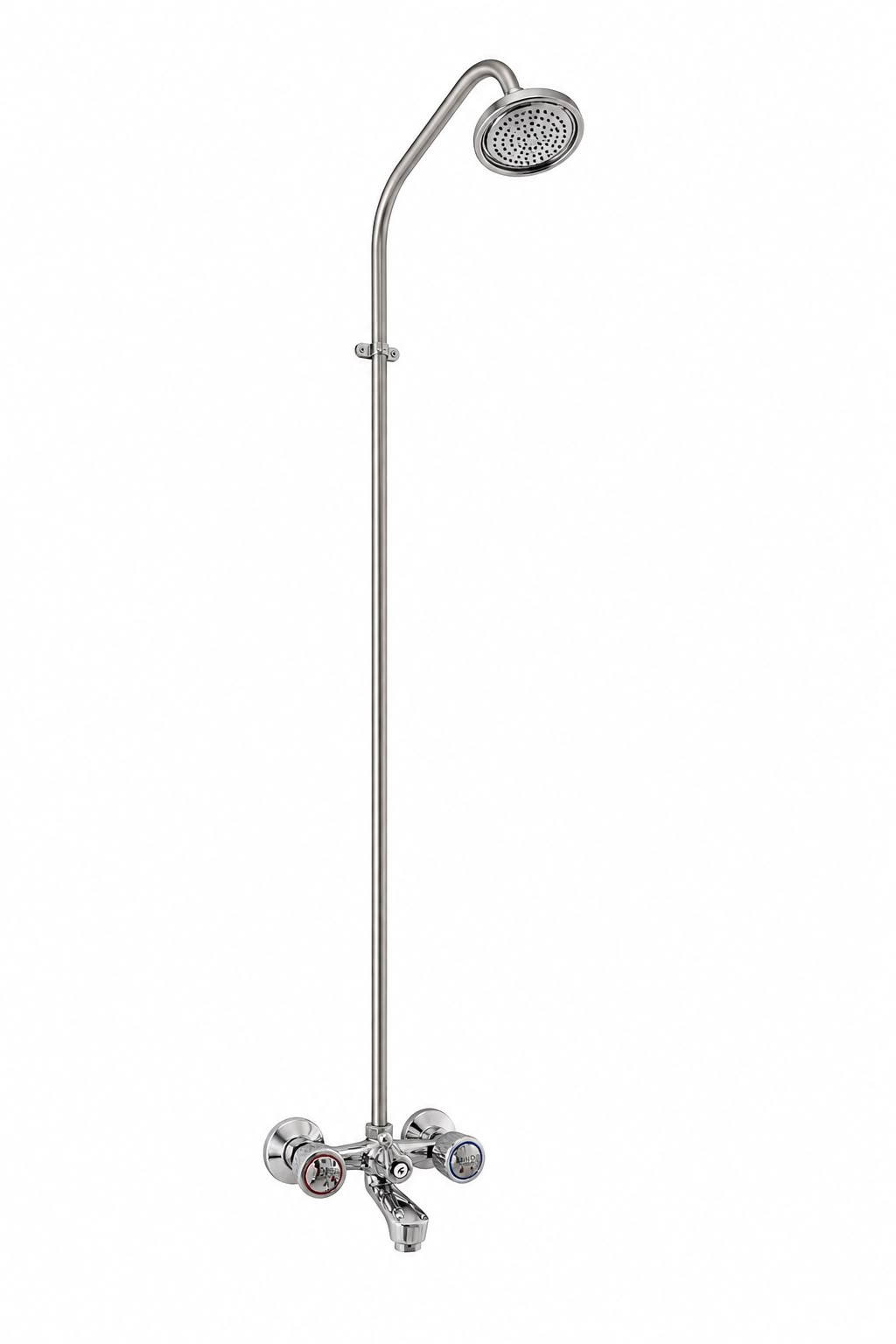 Standard Chrome Shower Mixer with Shower Rail