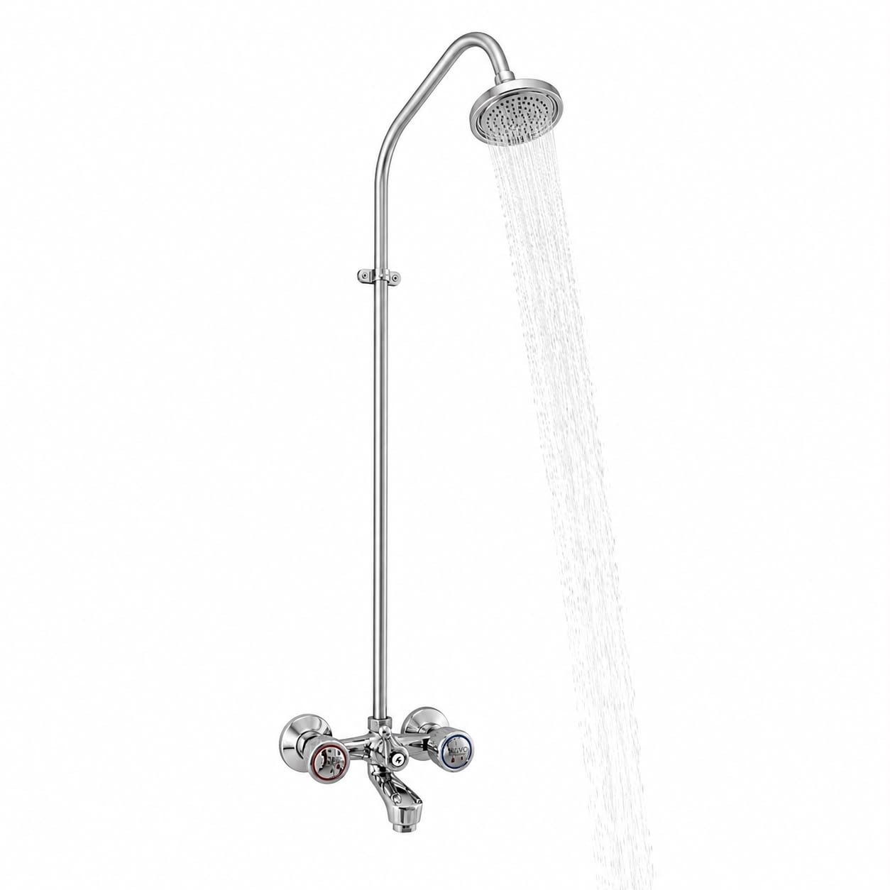 Standard Chrome Shower Mixer with Shower Rail