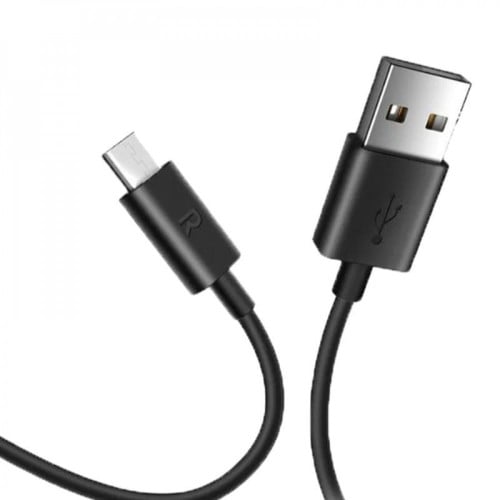 كيبل جالكسي USB راف باور جلد اسود طول متر