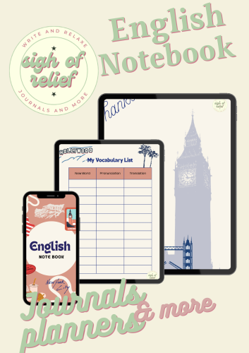 English notebook