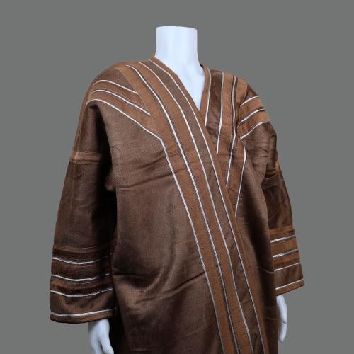 فروة رجالي مخمل لون بني-فاتح
