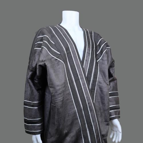 فروة رجالي مخمل لون رصاصي