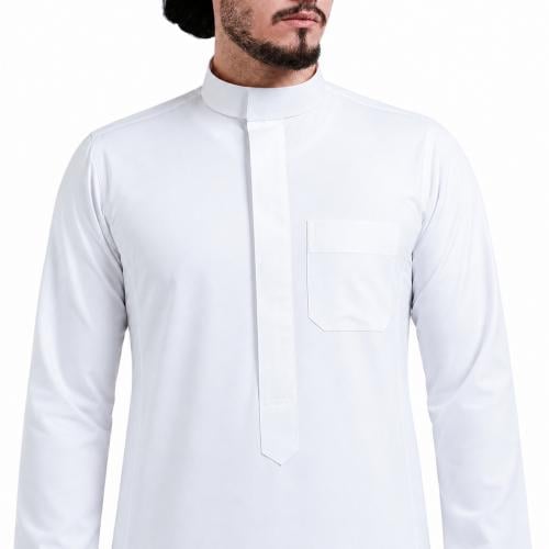 ثوب الشخصية ابيض سحاب || رجالي