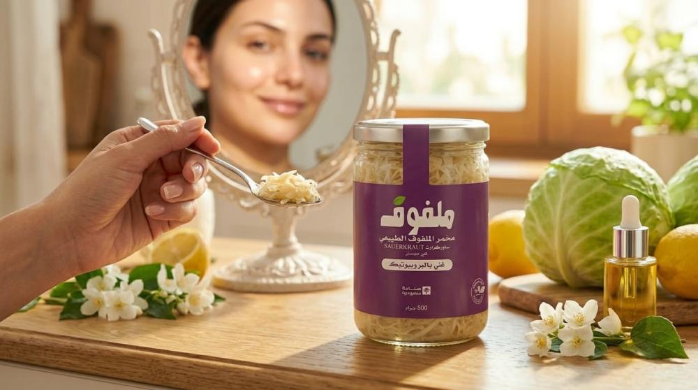 علاقة صحة الأمعاء بنضارة البشرة وكيف يساعد مخمر الملفوف الطبيعي