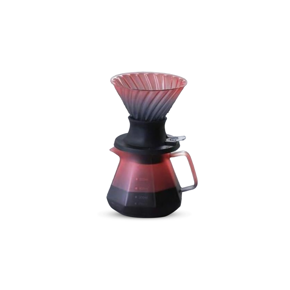 طقم تقطير متدرج اللون V60 - زجاجي | V60 Dripper Set 02