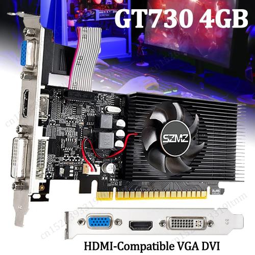 بطاقة الفيديو GT 730 بطاقة الرسومات HD VGA DV