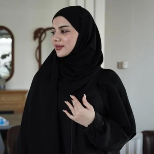 طرحة ساده لون اسود