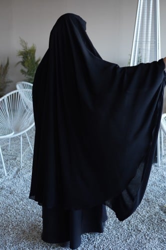 بكج 2 خمار +نقاب اسلامي طويل مشبك