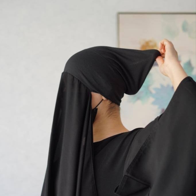 طرحة بندانه+ نقاب مشبك وسط+ نقاب طويل