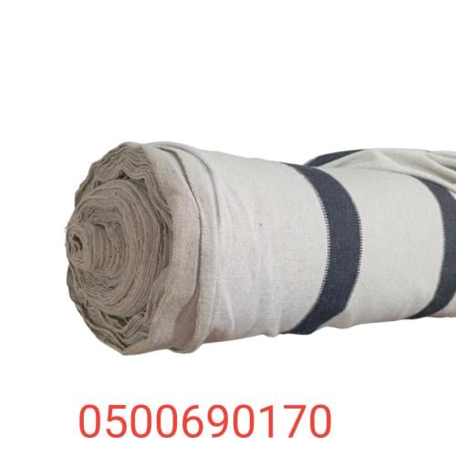 قماش مخطط ابيض 18 مل 2*50 متر