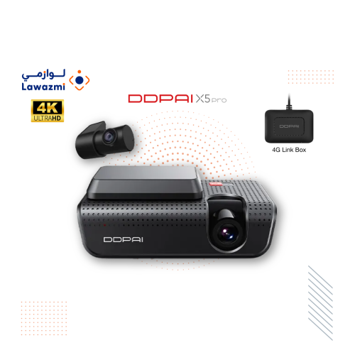 داش كام DDPAI X5 PRO 4K أمامية وخلفية 4G تتبع وبث...