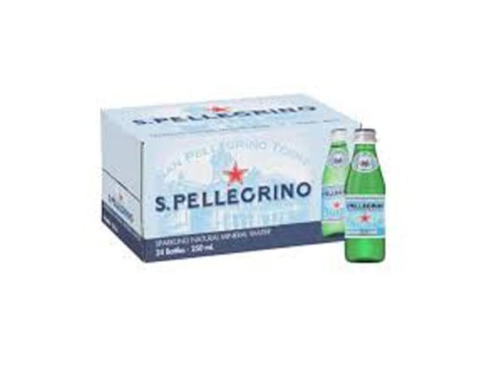 Pellegrino sparkling water 250ml glass
