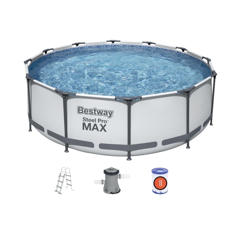 بست واي-مسبح شراع فريم دائري مع فلتر وسلم  366CM x 100CM