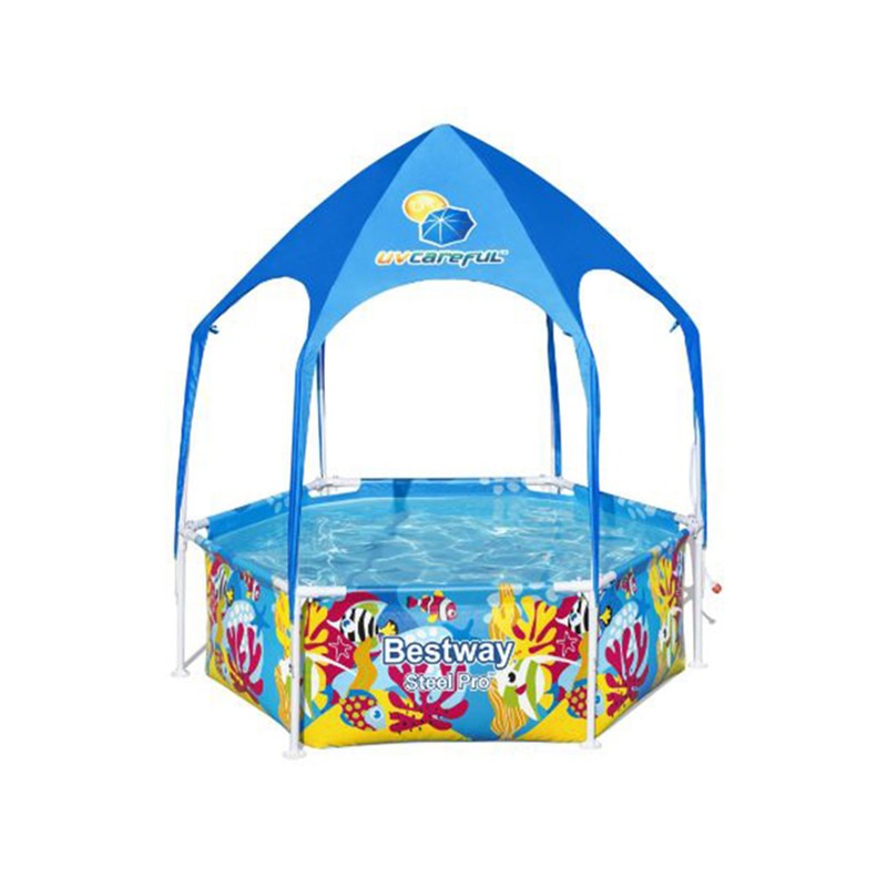 بست واي  مسبح شراع فريم دائري مع مظلة 1.83m x 51cm