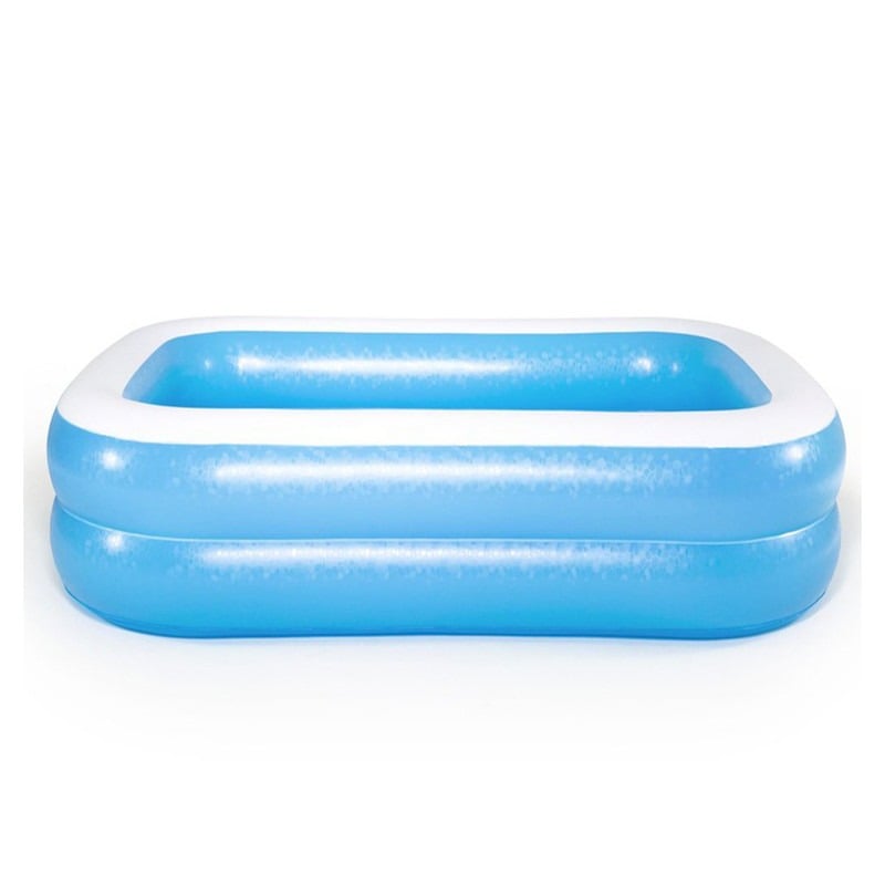 'بست واي-مسبح نفخ مستطيل طبقتين ازرق  262X175X51 سم