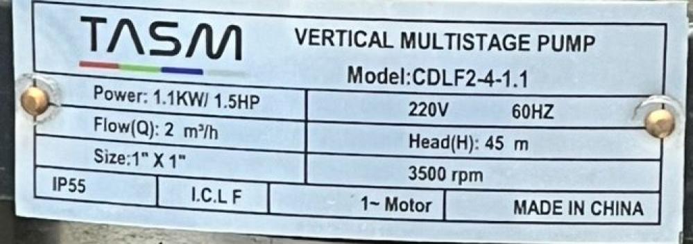 مضخة TASM حصان 1.5