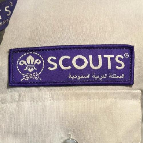 شعار scouts بنفسجي قماش