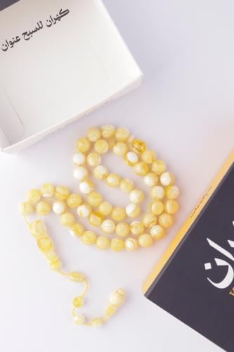 سبحة مستكه اصفر تمليكة