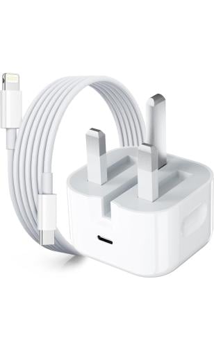 شاحن ايفون، 20 واط PD USB C قابس شحن مع كابل لايتن...