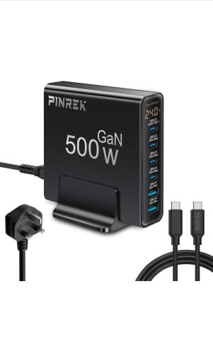 قاعدة شحن 500 واط من بينريك مع شاشة LCD شاحن USB-C...